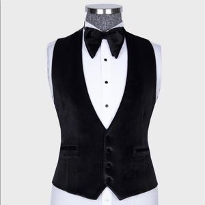 20381 Black-Navy Patterned Tuxedo For Men